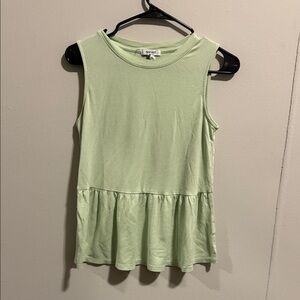 Nine West Mint Green Sleeveless Peplum Top